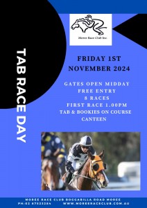 1st November 2024 TAB Race Day Poster