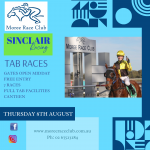 8th August 2024 TAB Races Poster