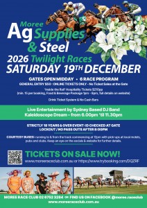 2026 Moree Ag Supplies and Steel Twilight Races Poster Final